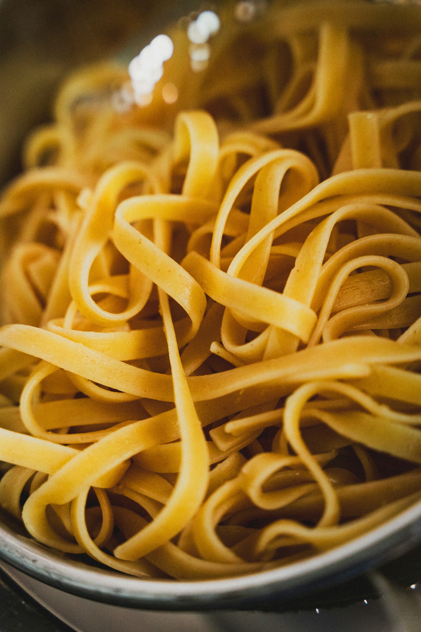 Fresh cooked pasta